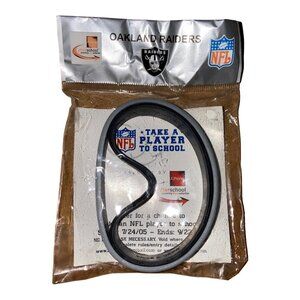2005 NFL Oakland Raiders Take A Player To School Silicone Wristband Black & Whit
